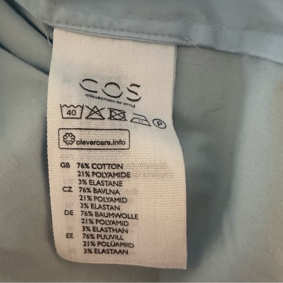 Women’s COS Sky Blue Polo Shirt sz 8 - Picture 5 of 5